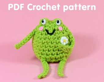Cute Little Frog - PDF Crochet Pattern - Twinkie Chan - amigurumi toad frog cake forg cake