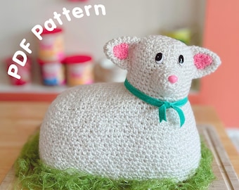 Easter Lamb Cake - Crochet Pattern PDF amigurumi