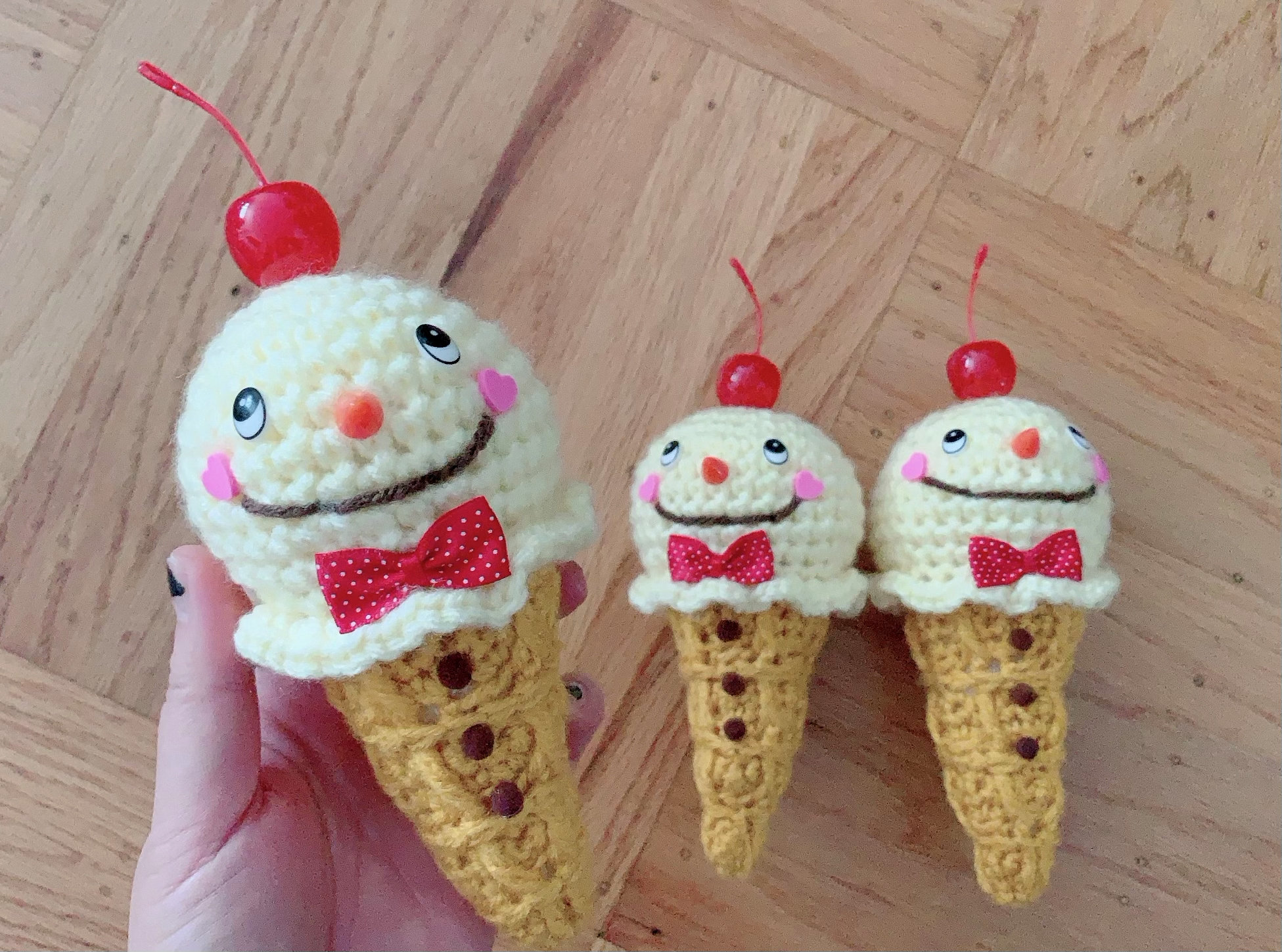 Snowman Ice Cream Cone Crochet