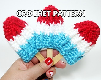 PDF Crochet Pattern - Rocket Pop Brooch/Hair Clip