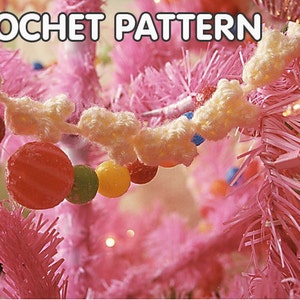 pdf PATTERN- crochet Popcorn Garland