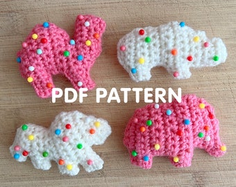 Biscuits animaux givrés - Patron de crochet PDF - Twinkie Chan - amigurumi - jouer à la nourriture