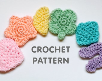 PDF Crochet Pattern - Marshmallow Cereal Charms
