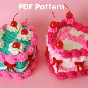 Heart Shaped Cake PDF Crochet Pattern Twinkie Chan Valentine amigurumi image 1