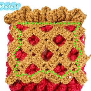 PDF Crochet Pattern Cherry Pie Tissue Box Cozy image 3