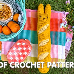 Bunny Baguette - PDF Crochet Pattern - Twinkie Chan - amigurumi - play food - French bread