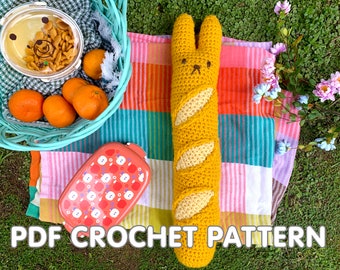 Bunny Baguette - PDF Crochet Pattern - Twinkie Chan - amigurumi - play food - French bread