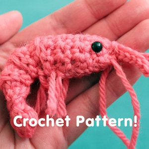 PDF Crochet Pattern - Shrimp or Prawn Amigurumi
