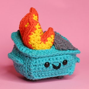 Dumpster Fire Patron au crochet PDF Twinkie Chan 100 % doux amigurumi image 2