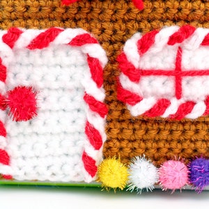 Gingerbread House Tissue Box Cozy Crochet Pattern PDF image 5