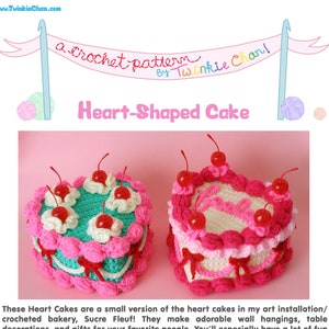 Heart Shaped Cake PDF Crochet Pattern Twinkie Chan Valentine amigurumi image 8