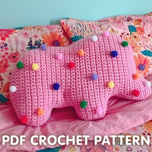 Elephant Cookie Pillow - PDF Crochet Pattern - Twinkie Chan - amigurumi - play food