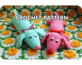 Patron au crochet PDF - Jouet en peluche pour chien Weiner