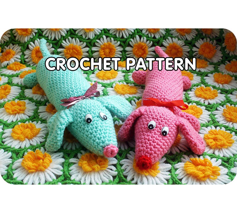 PDF Crochet Pattern - Weiner Dog Plush Toy