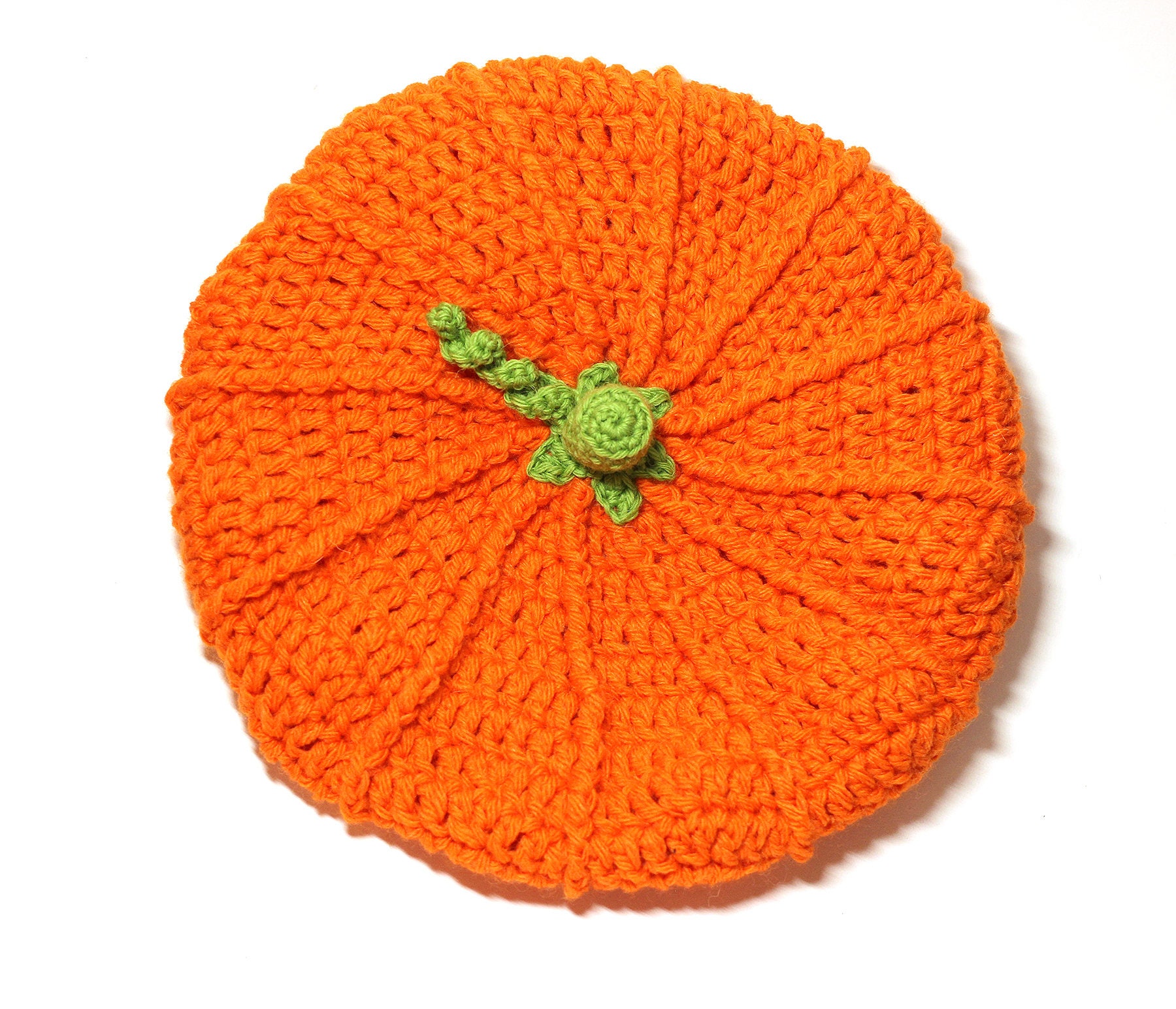 Beret, pumpkin colour wool. Made a pumpkin beret today ?? main image 2