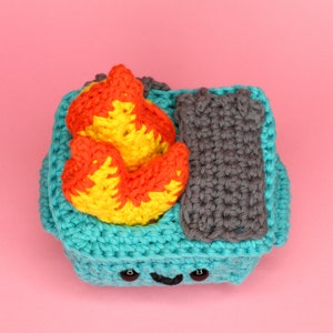 Dumpster Fire Patron au crochet PDF Twinkie Chan 100 % doux amigurumi image 3