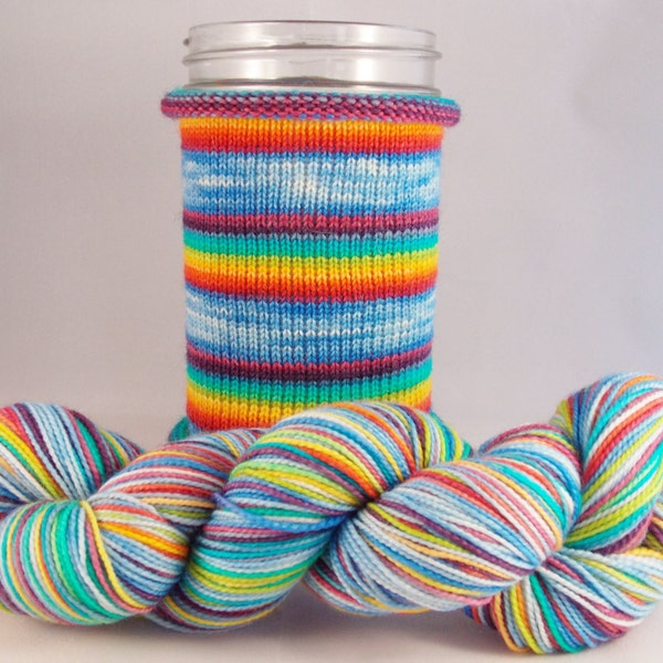 Nothing Says Screw You Like a Rainbow: Hand-dyed gradient self-striping sock yarn, 80/20 SW merino/nylon