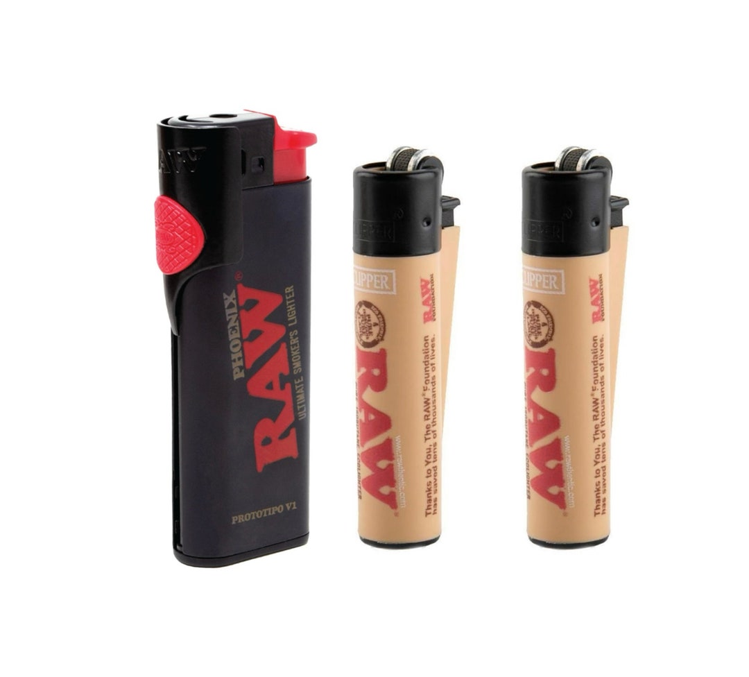 RAW Phoenix Lighter 2 RAW Clipper Refillable Mini Lighters Etsy
