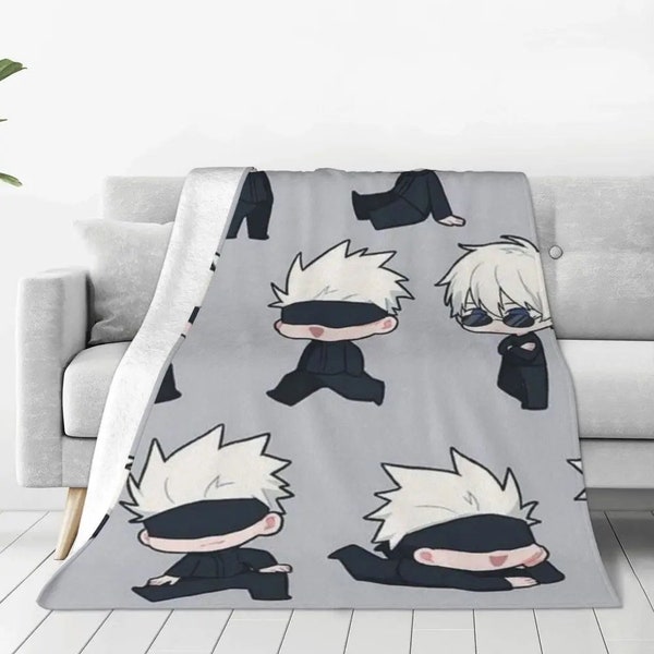 Anime Blanket for bed couch chairJujutsu Kaisen Gojo Satoru home furniture warm colorful room decor soft bed warmer gifts for him and her