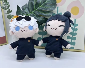 Anime Jujutsu Kaisen Gojo Geto Jolie peluche en peluche pour anniversaire et cadeaux d'enfants, peluche douce