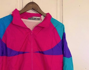 Vintage 80s Color-Block Windbreaker