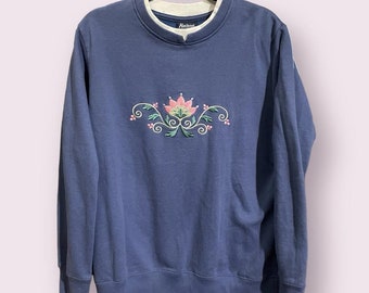 Vintage 90s Pembrook Designer Floral Crewneck