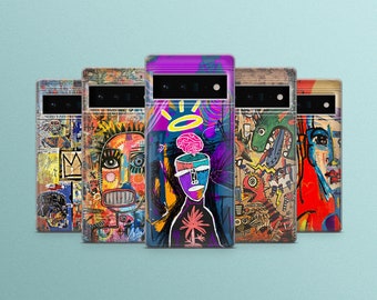 Modern Art Style Phone Case Urban Paintings Cover for iPhone 15 Pro Max, 15 Pro, 15, 14, Google Pixel 8, 7A, 6A, Samsung S24 Ultra, S23, S22