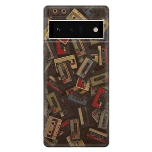 Retro cassette, newspaper case for Google Pixel 8, 7A, 6A, Samsung S24Ultra, S23FE, S22, A54, A34, iPhone 15 Pro, 15 Pro, 15, 14, 13, 12 1