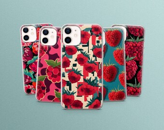 Raspberry Phone Case Summer Tasty Refreshing Cover for iPhone 15 ProMax, 15 Pro, 15, 14, Google Pixel 8, 7A, 6A, Samsung S24 Ultra, S23, S22