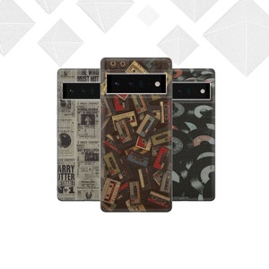 Retro cassette, newspaper case for Google Pixel 8, 7A, 6A, Samsung S24Ultra, S23FE, S22, A54, A34, iPhone 15 Pro, 15 Pro, 15, 14, 13, 12 zdjęcie 1