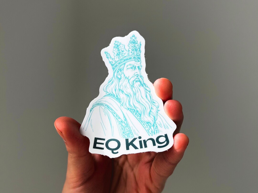 Motivational Sticker/ EQ King/ LAPTOP and YETI Sticker/ Minimalistic ...
