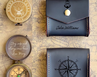 United States Navy Gift, Personalized Navy Compass, Navy Graduation Gift, Navy Retirement Gift, Navy Gifts, Navy Military, Gift for Captain