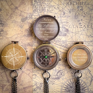 Retirement Gift for Men, Happy Retirement Gift, Doctor Leaving Gift, Police, Military, Coworker, Official Retirement Gift, Engraved Compass image 4