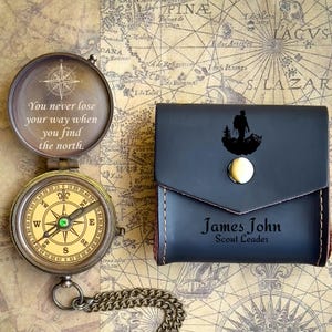 Scout Compass, Summer Camp Gift, Scout Leader Gift, Den Leader Gift, Scout Gifts, Scout Appreciation, Cub Leader Present, Camping Friend