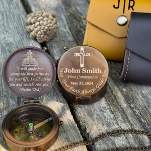 Personalized Compass, Baptism Gift, Compass, Holy Communion Gift, Confirmation Gift, First Communion Gift Boy, Baptism Compass, Baptized Boy
