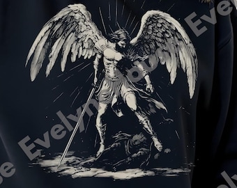 大天使ミカエル（SVG）、悪に打ち勝つ聖ミカエル（PNG）、Jpg - Etsy 日本