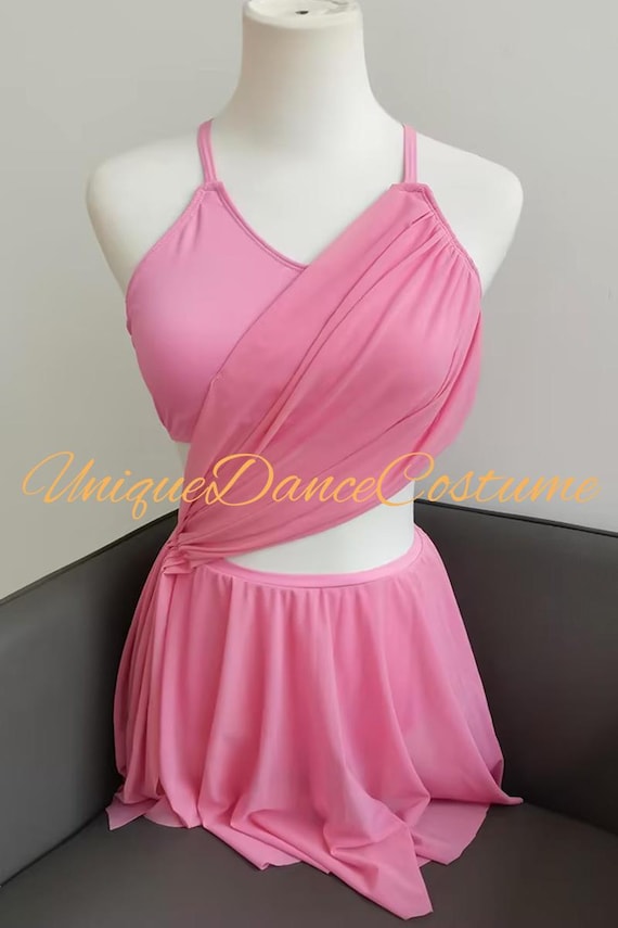 pink lyrical dance dress Lyrical Dance Costume Artstone Pink Ballet Leotard based Dress Radiant 459