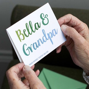 Carte personnalisée grand-père et moi pour la fête des pères, carte de voeux d'anniversaire grand-père