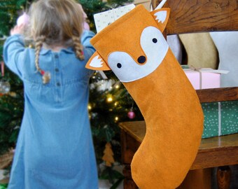 Felt Dress Up Fox Christmas Stocking