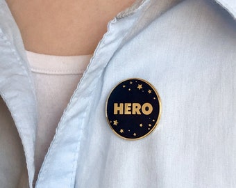 Hero Enamel Lapel Pin Badge