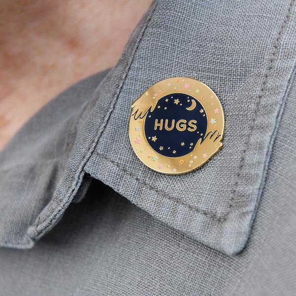 Hugs Enamel Pin Badge