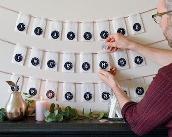 Gepersonaliseerde A Date A Day Adventskalender voor paren, Date Night At Home, Kerstmis Countdown