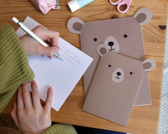 Bear Recyclable Animal Greeting Card, Daddy Bear Christmas Card