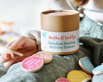 Personalised Boredom Activity Idea Tokens - Creative Gift For Young Children