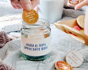 Personalised Couples Date Night Ideas Jar Valentines Day Gift