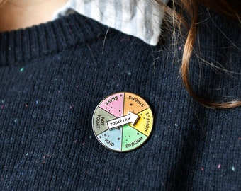 Spinning 'Today I Am' Enamel Pin Badge - Positive Message Interactive Spinner Pin