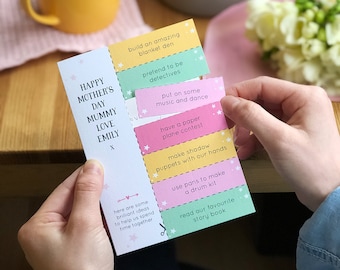 Mum And Me Activity Ideas Mother's Day Coupon Card