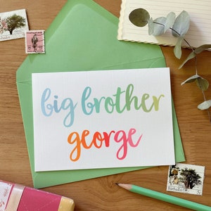 Gepersonaliseerde Big Brother-kaart voor nieuwe baby-zus