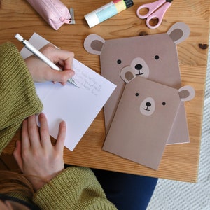 Carte de vœux pour animaux recyclables pour ours, carte de Noël pour papa ours