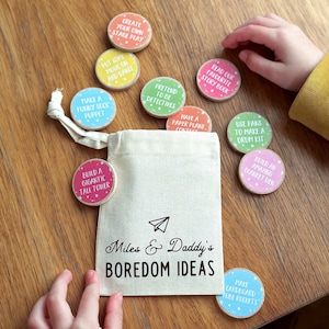 Trousse personnalisée d'idées d'ennui papa et moi, cadeau de fête des pères pour papa et enfant